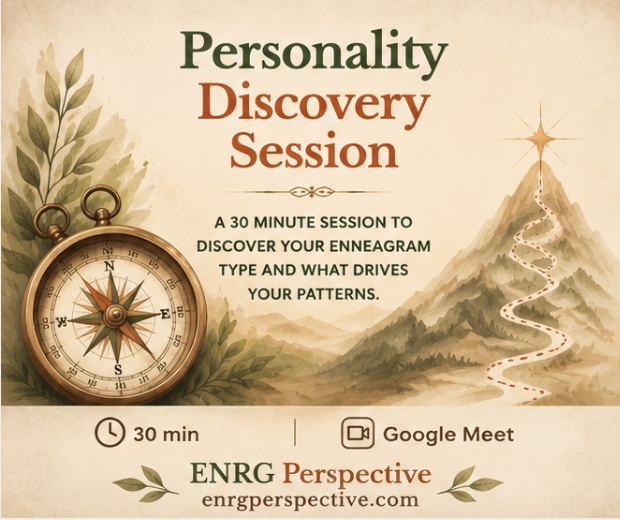 Personality Discovery Session — a 30 minute session to discover your Enneagram type and what drives your patterns